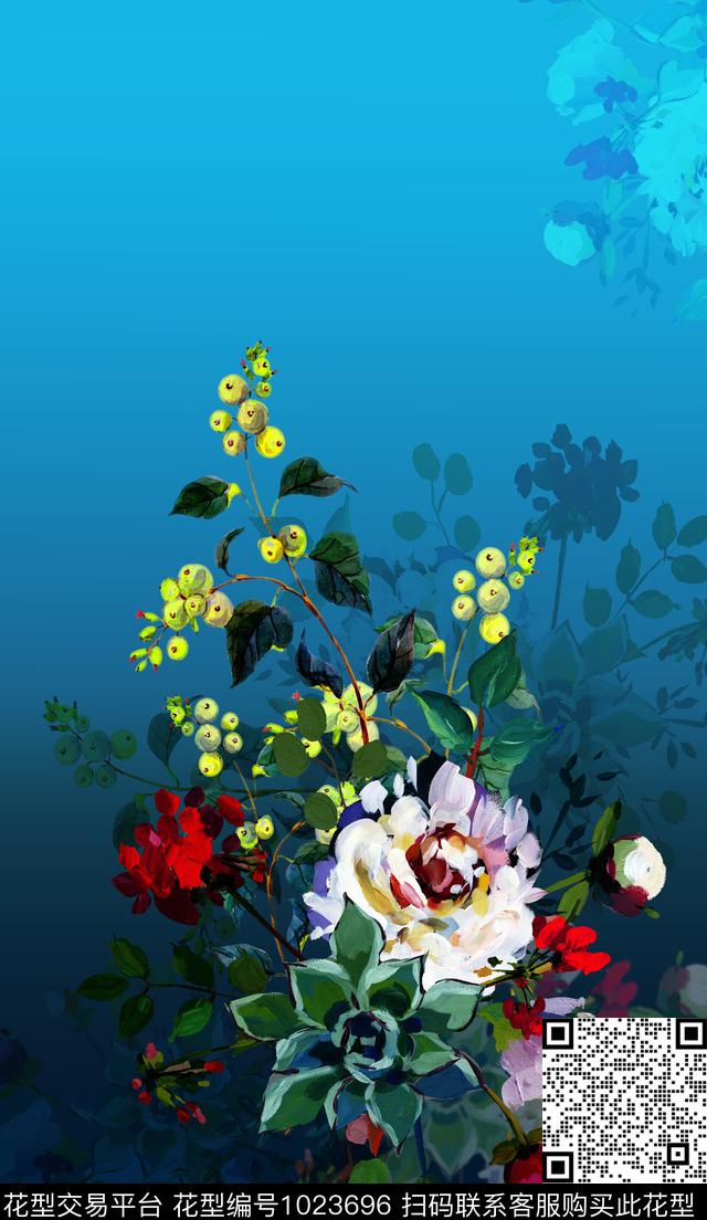 定位花花卉女装数码印花华亿平台下载（图片编号: 1023696） - 瓦栏（Walan）