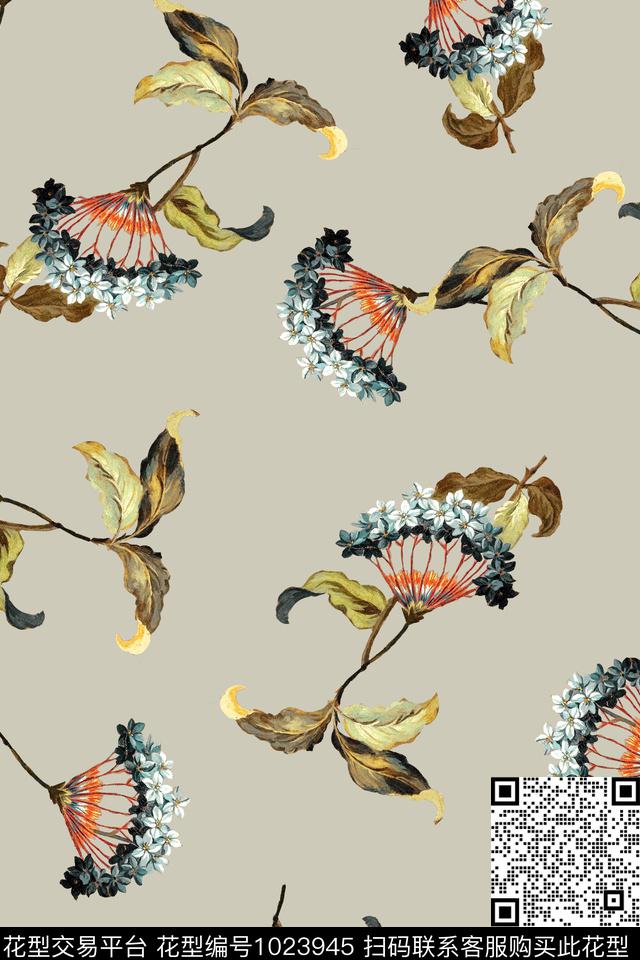 小碎花年轻女性简约数码印花华亿平台下载（图片编号: 1023945） - 瓦栏（Walan）