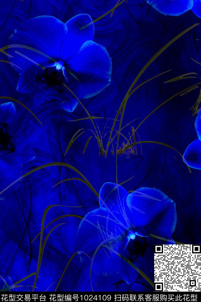 数码华亿平台花卉女装数码印花华亿平台下载（图片编号: 1024109） - 瓦栏（Walan）