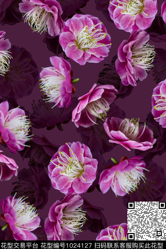 大花数码华亿平台花卉数码印花华亿平台下载（图片编号: 1024127） - 瓦栏（Walan）
