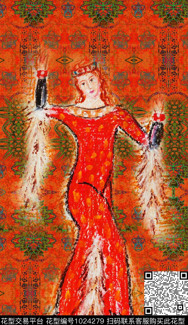 数码华亿平台民族风波西米亚数码印花华亿平台下载（图片编号: 1024279） - 瓦栏（Walan）