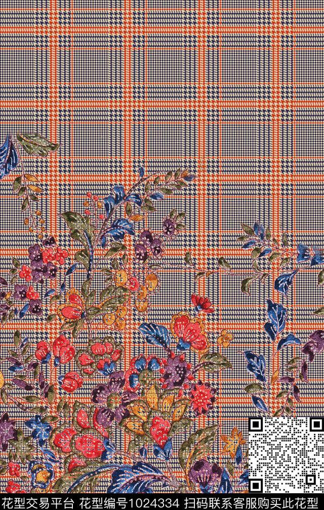 波西米亚复古花纹数码印花华亿平台下载（图片编号: 1024334） - 瓦栏（Walan）