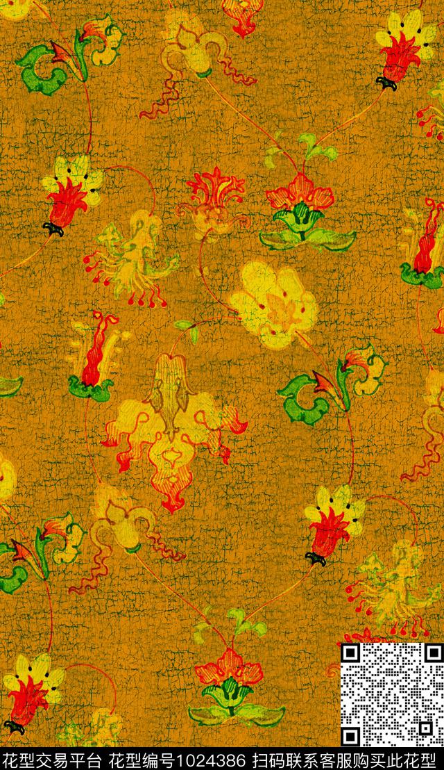 波西米亚肌理几何数码印花华亿平台下载（图片编号: 1024386） - 瓦栏（Walan）