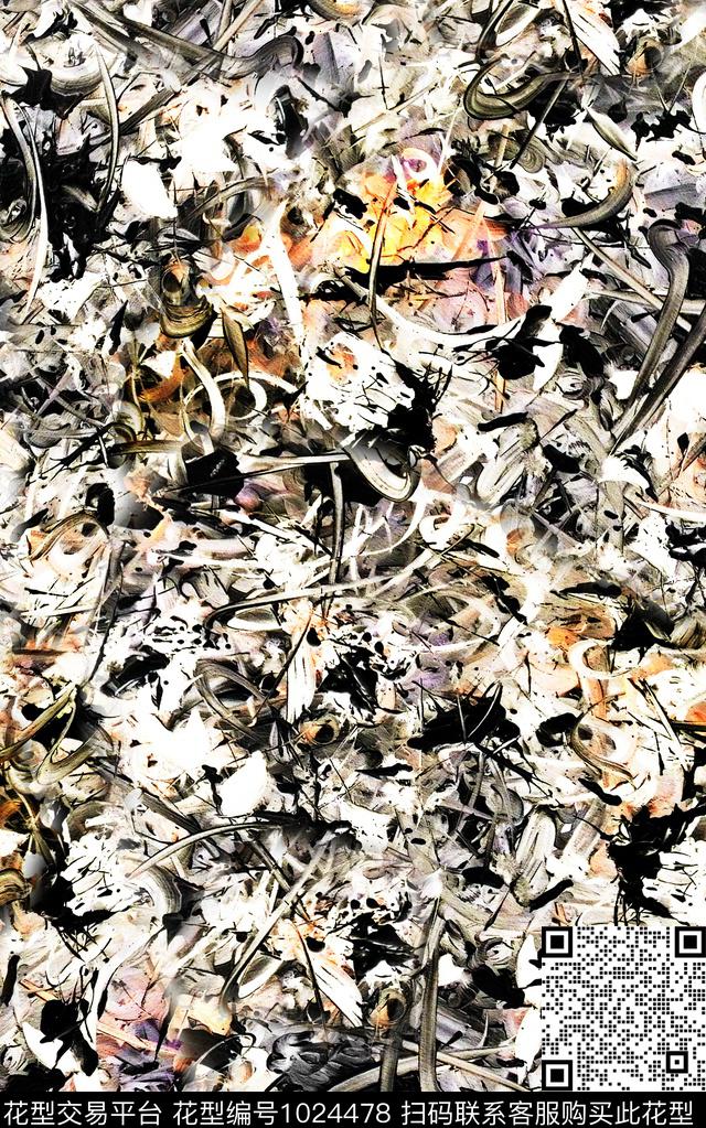 数码华亿平台民族风抽象数码印花华亿平台下载（图片编号: 1024478） - 瓦栏（Walan）