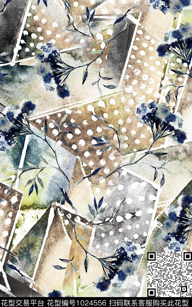 数码华亿平台民族风抽象数码印花华亿平台下载（图片编号: 1024556） - 瓦栏（Walan）