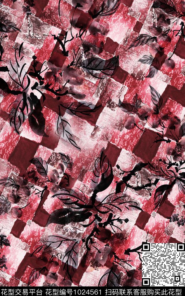 数码华亿平台花卉大牌风数码印花华亿平台下载（图片编号: 1024561） - 瓦栏（Walan）
