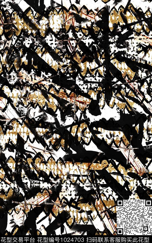 数码华亿平台民族风抽象数码印花华亿平台下载（图片编号: 1024703） - 瓦栏（Walan）