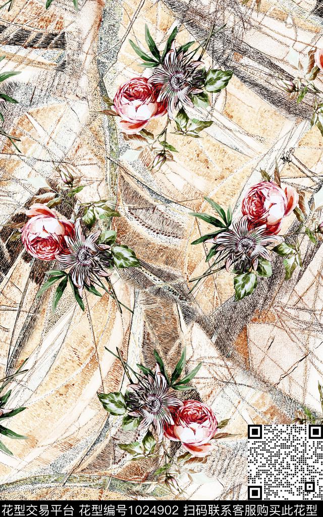 数码华亿平台花卉数码印花华亿平台下载（图片编号: 1024902） - 瓦栏（Walan）