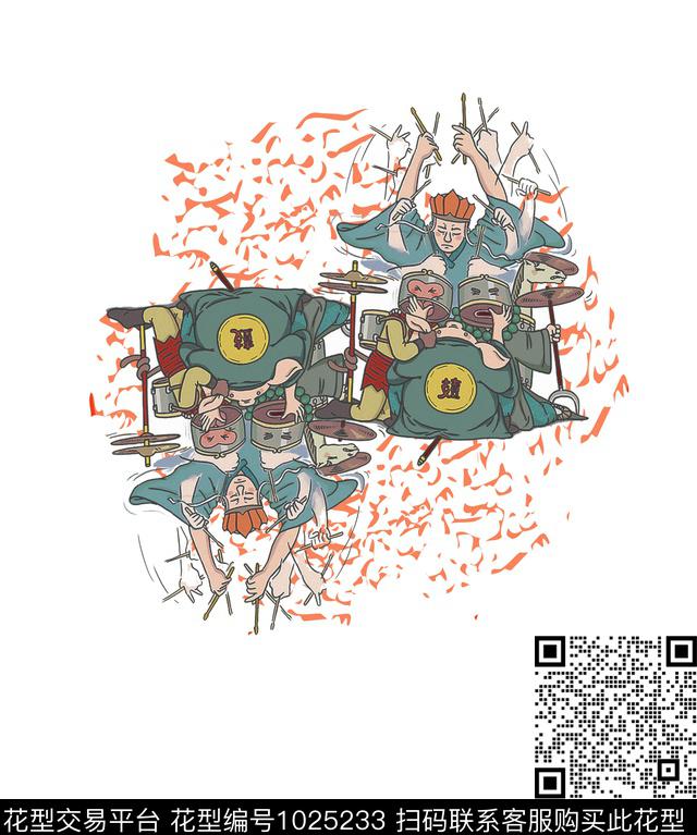 衬衫中国风胸前独幅传统印花华亿平台下载（图片编号: 1025233） - 瓦栏（Walan）