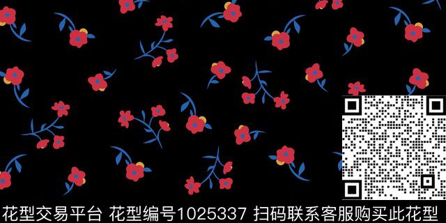 小碎花花卉清爽底花卉传统印花华亿平台下载（图片编号: 1025337） - 瓦栏（Walan）