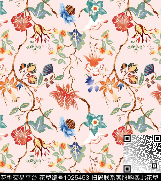 炫彩数码华亿平台小碎花数码印花华亿平台下载（图片编号: 1025453） - 瓦栏（Walan）