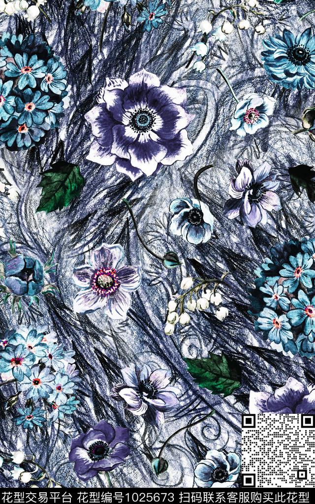 数码华亿平台民族风抽象数码印花华亿平台下载（图片编号: 1025673） - 瓦栏（Walan）