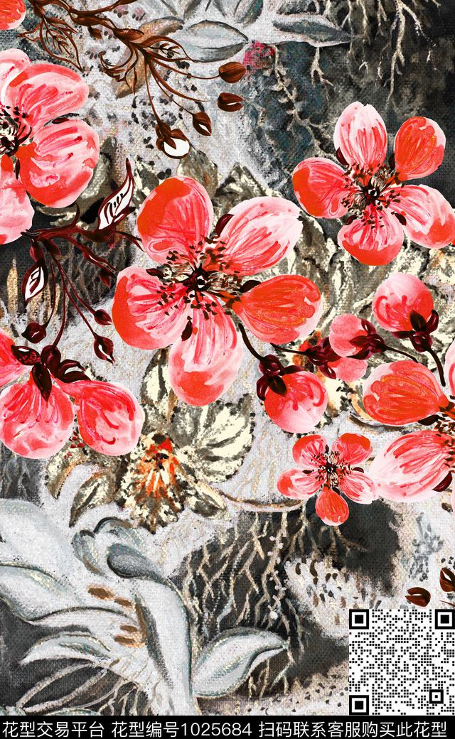 大花数码华亿平台定位花数码印花华亿平台下载（图片编号: 1025684） - 瓦栏（Walan）