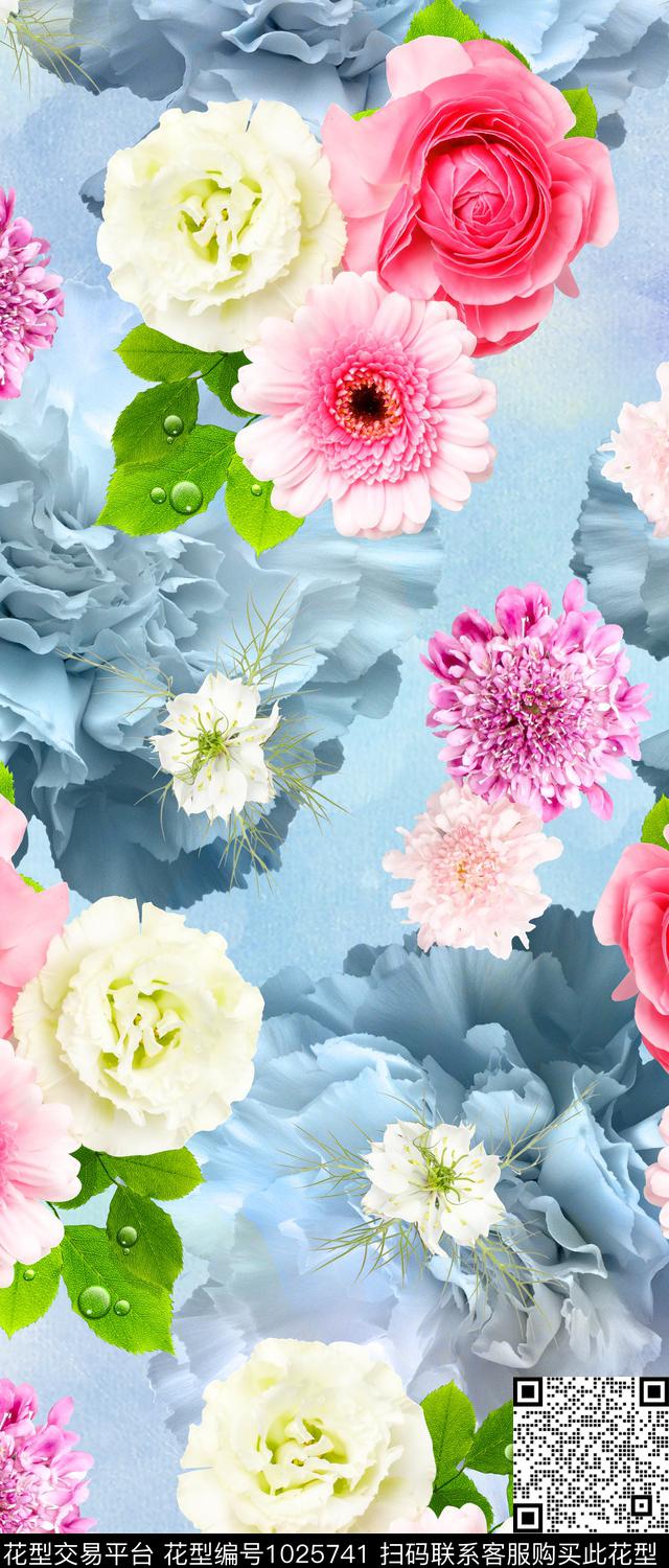 数码华亿平台女装照片花卉数码印花华亿平台下载（图片编号: 1025741） - 瓦栏（Walan）