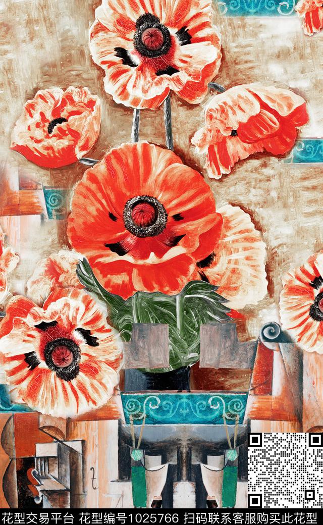 大花数码华亿平台定位花数码印花华亿平台下载（图片编号: 1025766） - 瓦栏（Walan）