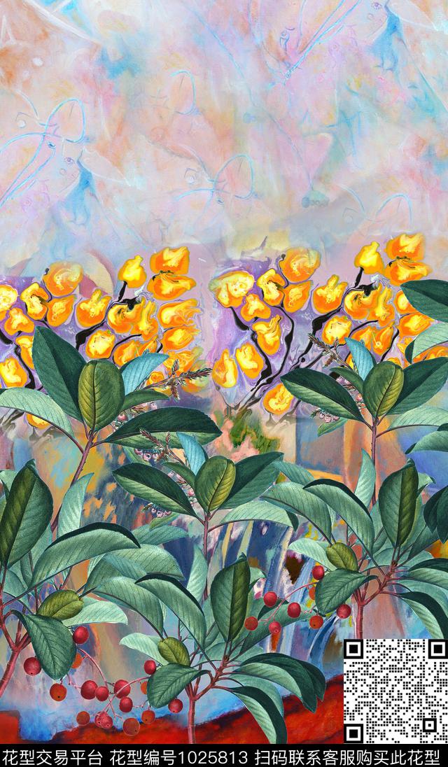 数码华亿平台定位花花卉数码印花华亿平台下载（图片编号: 1025813） - 瓦栏（Walan）