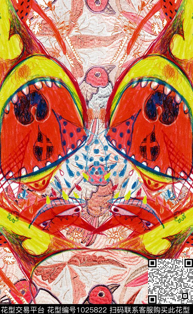数码华亿平台民族风花卉数码印花华亿平台下载（图片编号: 1025822） - 瓦栏（Walan）