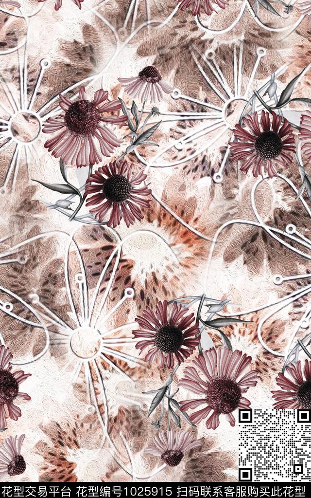 民族风花卉大牌风数码印花华亿平台下载（图片编号: 1025915） - 瓦栏（Walan）