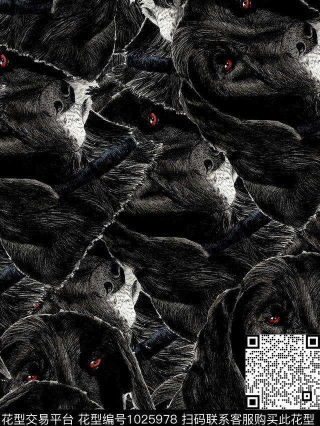 抽象男装复古数码印花华亿平台下载（图片编号: 1025978） - 瓦栏（Walan）