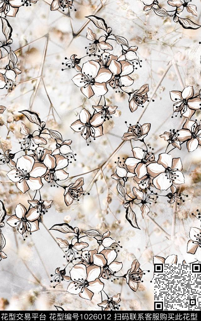民族风花卉大牌风数码印花华亿平台下载（图片编号: 1026012） - 瓦栏（Walan）