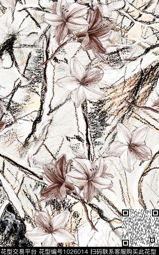 民族风花卉大牌风数码印花华亿平台下载（图片编号: 1026014） - 瓦栏（Walan）
