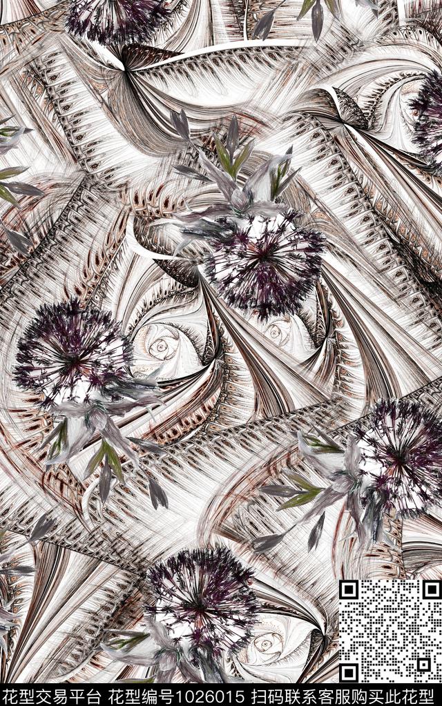 民族风花卉大牌风数码印花华亿平台下载（图片编号: 1026015） - 瓦栏（Walan）