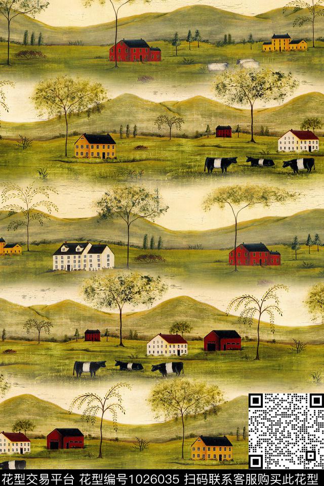 休闲风景景观数码印花华亿平台下载（图片编号: 1026035） - 瓦栏（Walan）