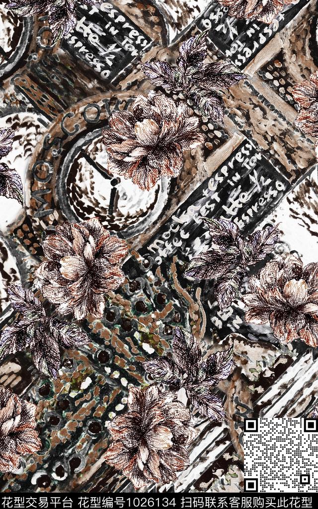民族风花卉大牌风数码印花华亿平台下载（图片编号: 1026134） - 瓦栏（Walan）