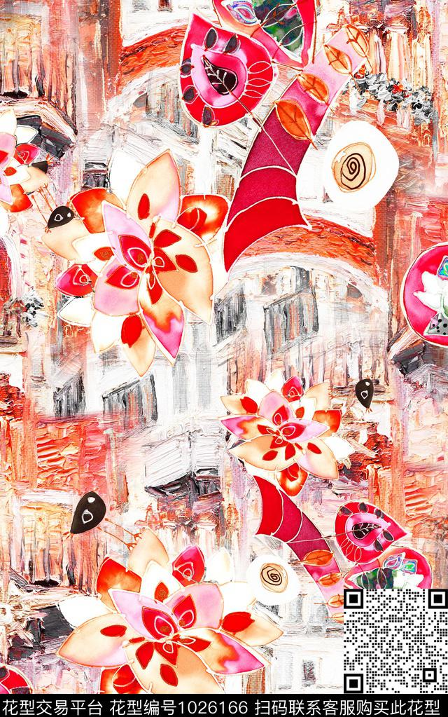 民族风小碎花花卉数码印花华亿平台下载（图片编号: 1026166） - 瓦栏（Walan）