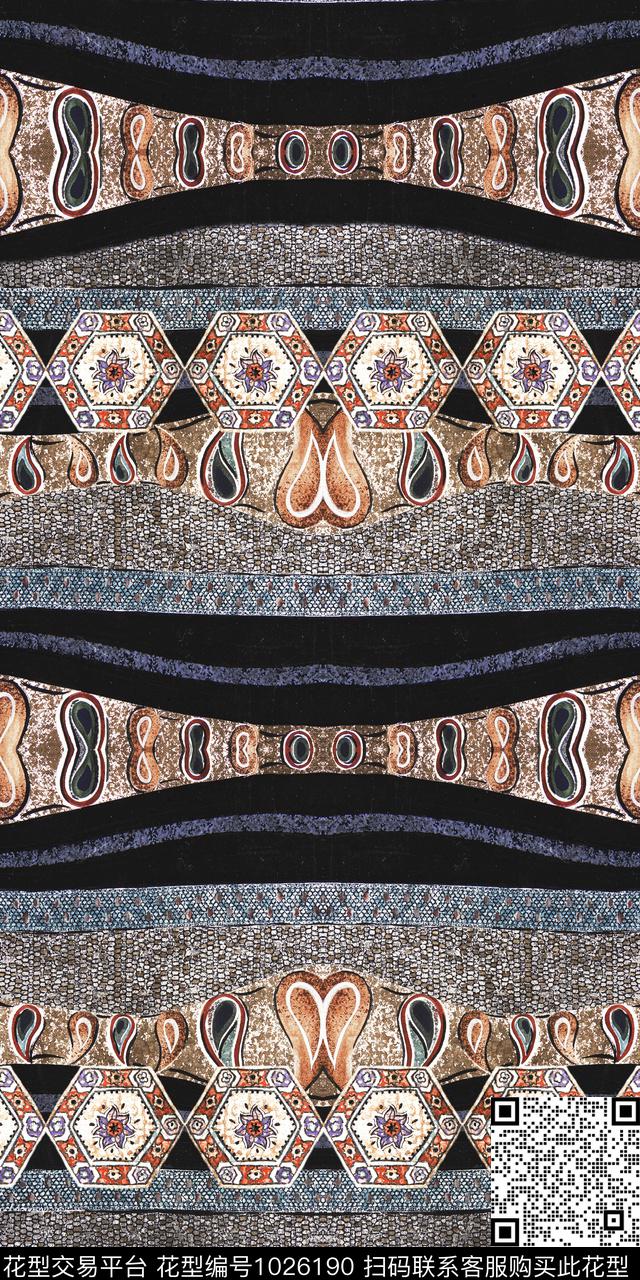 民族风定位花花卉数码印花华亿平台下载（图片编号: 1026190） - 瓦栏（Walan）