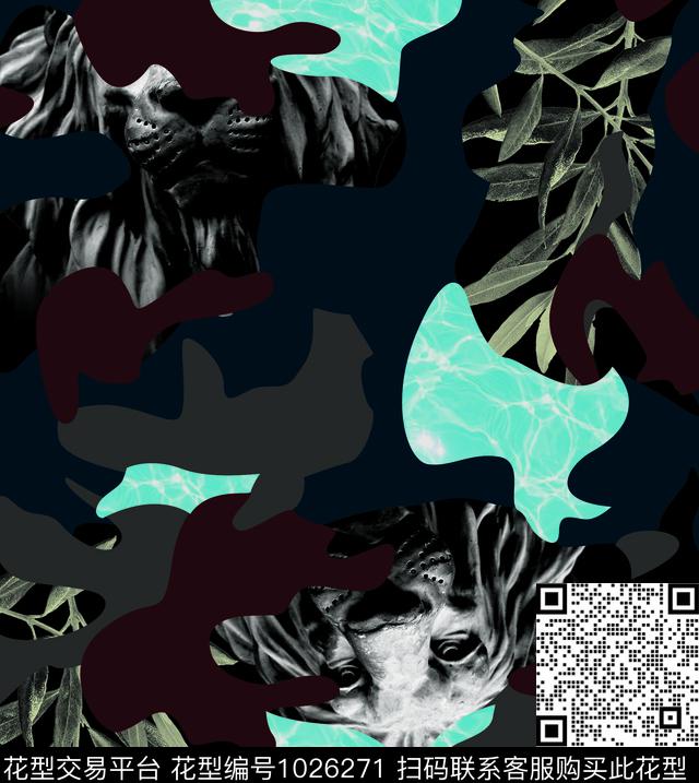 动物花卉数码华亿平台迷彩数码印花华亿平台下载（图片编号: 1026271） - 瓦栏（Walan）