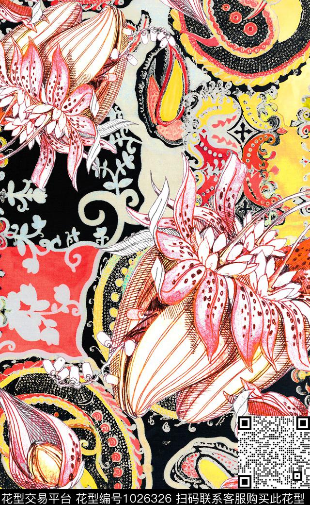 数码华亿平台定位花花卉数码印花华亿平台下载（图片编号: 1026326） - 瓦栏（Walan）