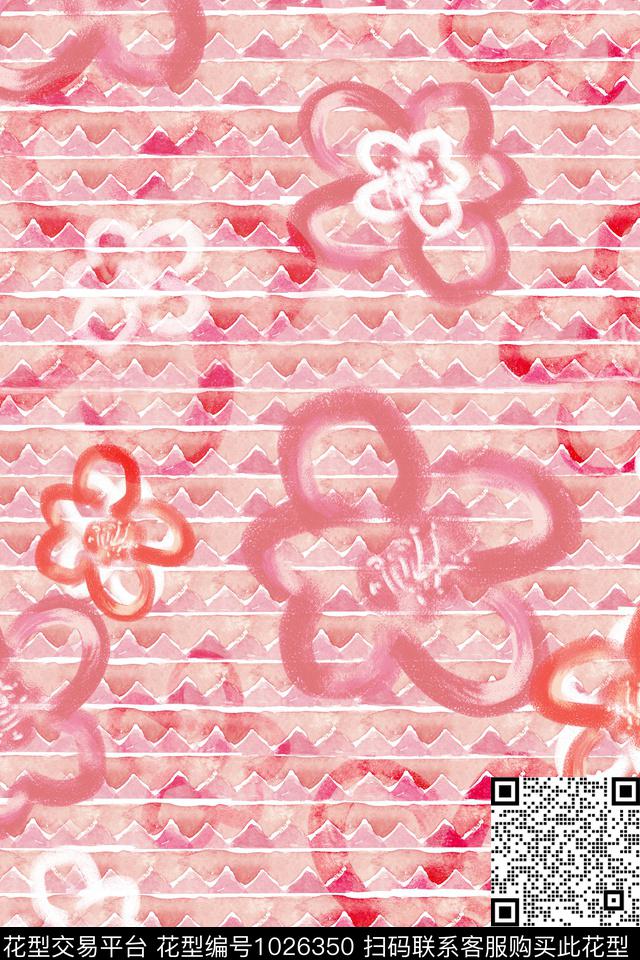 趣味线条肌理数码印花华亿平台下载（图片编号: 1026350） - 瓦栏（Walan）