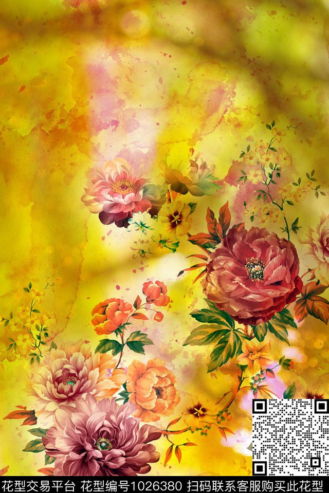 数码华亿平台定位花花卉数码印花华亿平台下载（图片编号: 1026380） - 瓦栏（Walan）