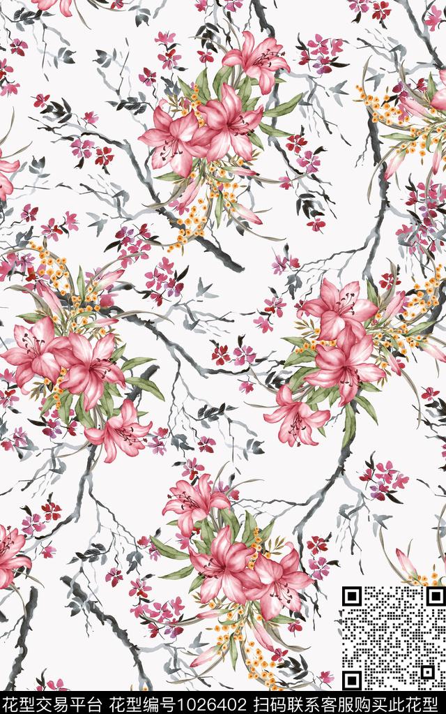 民族风花卉佩斯利数码印花华亿平台下载（图片编号: 1026402） - 瓦栏（Walan）