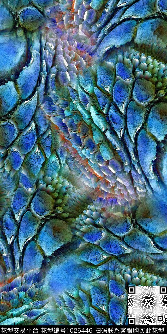 数码华亿平台女装肌理数码印花华亿平台下载（图片编号: 1026446） - 瓦栏（Walan）