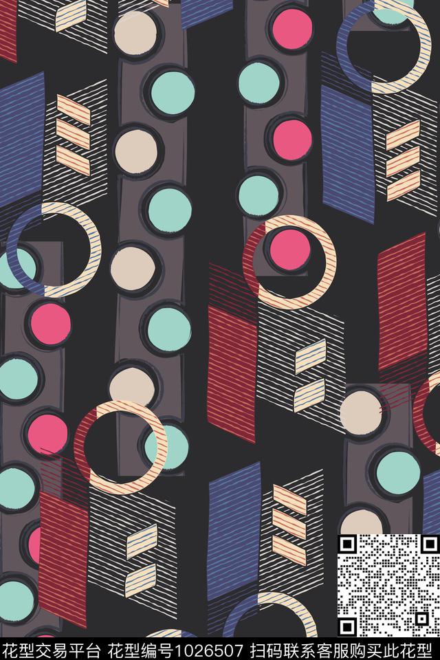 线条男装几何传统印花华亿平台下载（图片编号: 1026507） - 瓦栏（Walan）