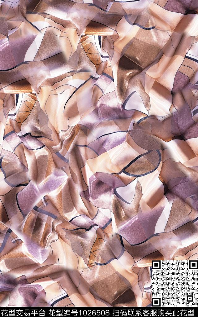 民族风佩斯利几何数码印花华亿平台下载（图片编号: 1026508） - 瓦栏（Walan）