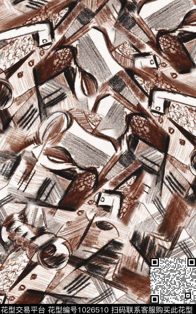 民族风佩斯利几何数码印花华亿平台下载（图片编号: 1026510） - 瓦栏（Walan）