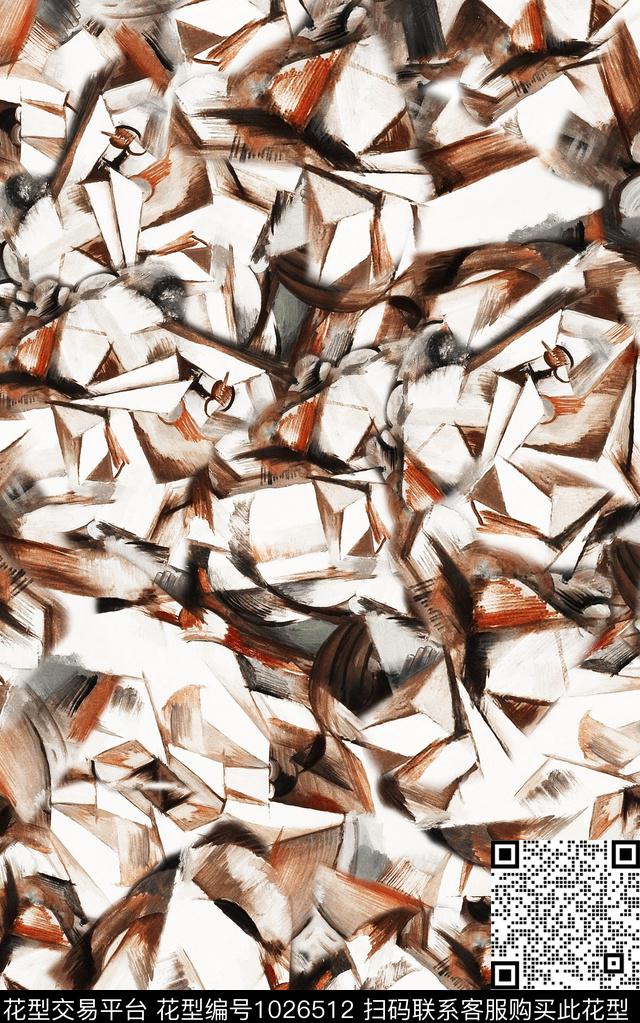 民族风几何复古数码印花华亿平台下载（图片编号: 1026512） - 瓦栏（Walan）