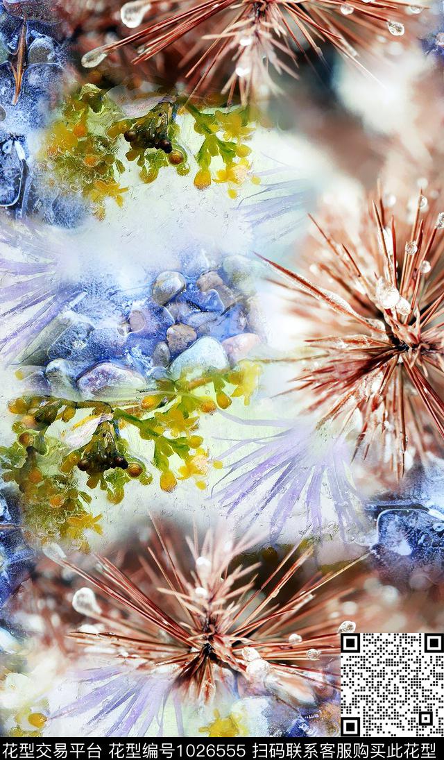 数码华亿平台植物树数码印花华亿平台下载（图片编号: 1026555） - 瓦栏（Walan）