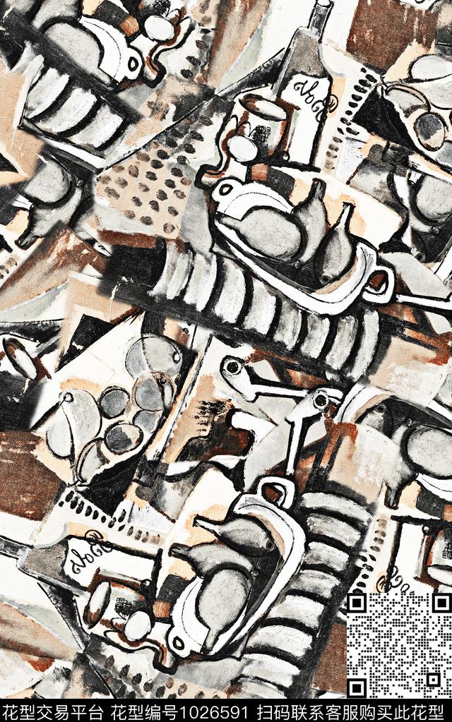 民族风佩斯利复古数码印花华亿平台下载（图片编号: 1026591） - 瓦栏（Walan）