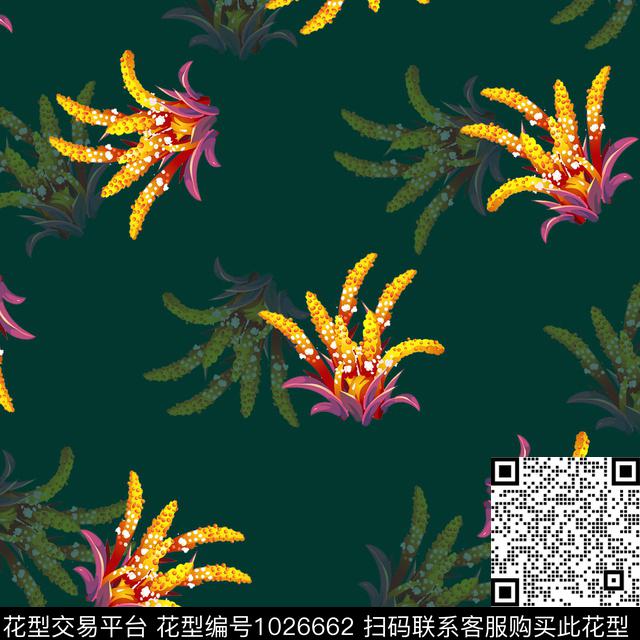 数码华亿平台黑底花卉民族风数码印花华亿平台下载（图片编号: 1026662） - 瓦栏（Walan）