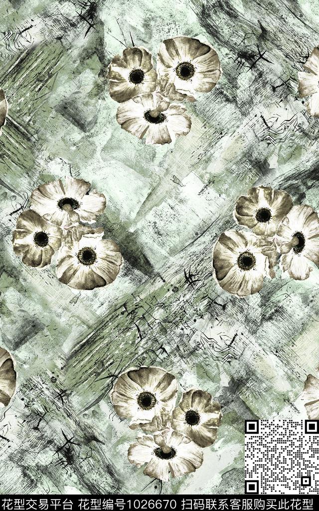 民族风佩斯利复古数码印花华亿平台下载（图片编号: 1026670） - 瓦栏（Walan）