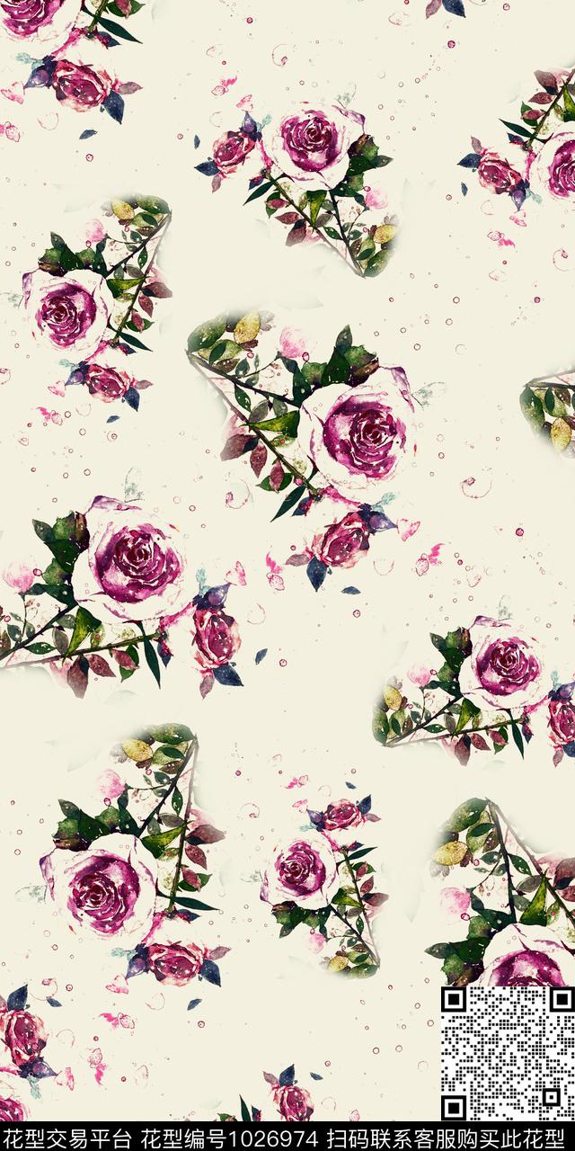 数码华亿平台花卉女装数码印花华亿平台下载（图片编号: 1026974） - 瓦栏（Walan）
