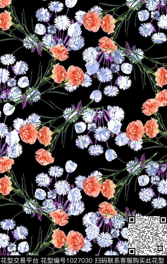 数码华亿平台花卉女装数码印花华亿平台下载（图片编号: 1027030） - 瓦栏（Walan）