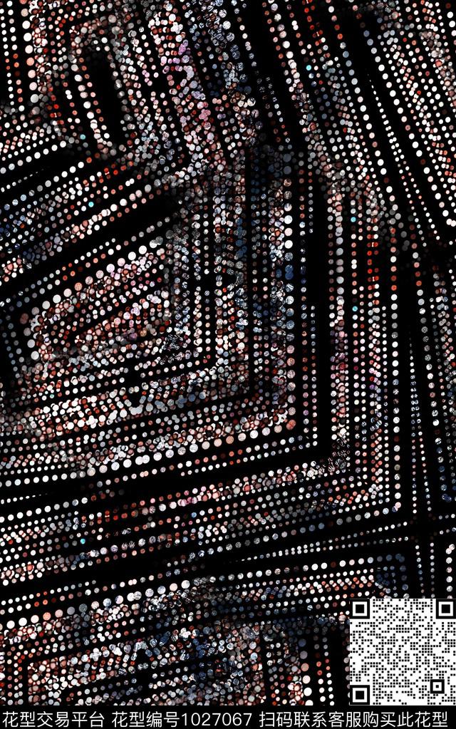 数码华亿平台几何圆形数码印花华亿平台下载（图片编号: 1027067） - 瓦栏（Walan）