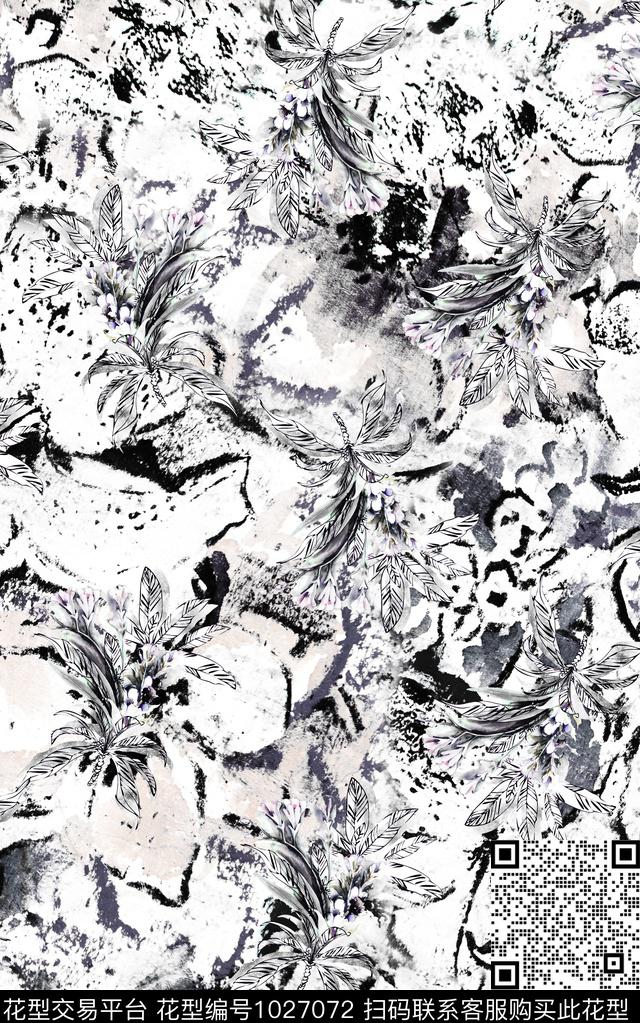 民族风花卉大牌风数码印花华亿平台下载（图片编号: 1027072） - 瓦栏（Walan）
