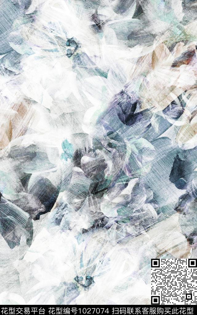 数码华亿平台花卉复古数码印花华亿平台下载（图片编号: 1027074） - 瓦栏（Walan）