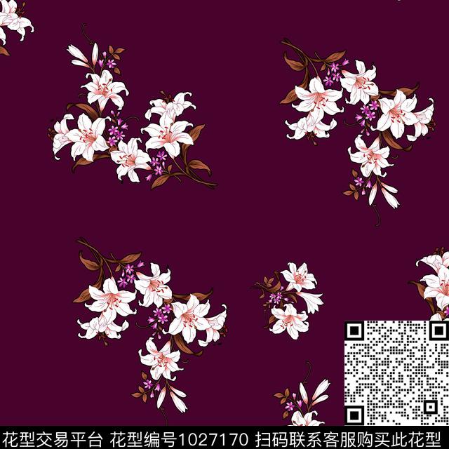 数码华亿平台黑底花卉民族风数码印花华亿平台下载（图片编号: 1027170） - 瓦栏（Walan）